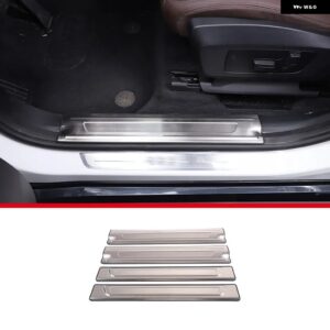 BMW X1 U11 2023-2024 ステンレス 内 外装 ドアドアシルプレートトリム ストリップインテリア アクセサリー カスタムパーツ アクセサリー - 4pcs Style A Silver