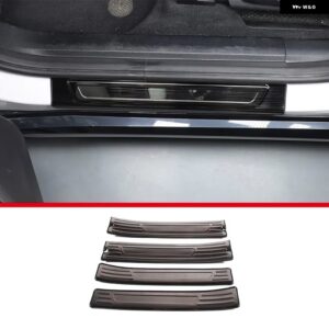 BMW X1 U11 2023-2024 ステンレス 内 外装 ドアドアシルプレートトリム ストリップインテリア アクセサリー カスタムパーツ アクセサリー - 4pcs Style B Black