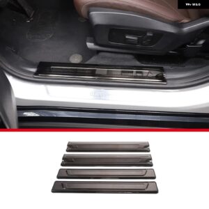 BMW X1 U11 2023-2024 ステンレス 内 外装 ドアドアシルプレートトリム ストリップインテリア アクセサリー カスタムパーツ アクセサリー - 4pcs Style A Black