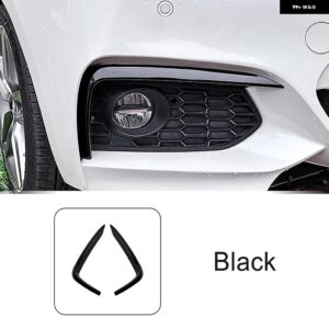 BMW フロント風ナイフ装飾ストリップ 2シリーズ F22 F23 M スポーツ 2015-2019 カースタイリング 外装 アクセサリー カスタムパーツ アクセ - black