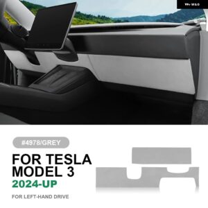 テスラ イタリアトップスエードインパネトリム ステッカー モデル 3 ハイランド 2024 以降の装飾インテリア アクセサリー カスタムパーツ