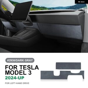 テスラ イタリアトップスエードインパネトリム ステッカー モデル 3 ハイランド 2024 以降の装飾インテリア アクセサリー カスタムパーツ