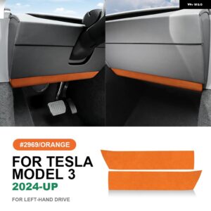 テスラ イタリアトップスエードインパネトリム ステッカー モデル 3 ハイランド 2024 以降の装飾インテリア アクセサリー カスタムパーツ