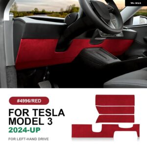 テスラ イタリアトップスエードインパネトリム ステッカー モデル 3 ハイランド 2024 以降の装飾インテリア アクセサリー カスタムパーツ