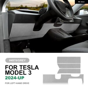 テスラ イタリアトップスエードインパネトリム ステッカー モデル 3 ハイランド 2024 以降の装飾インテリア アクセサリー カスタムパーツ