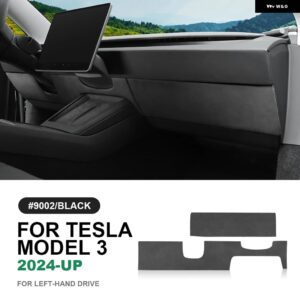 テスラ イタリアトップスエードインパネトリム ステッカー モデル 3 ハイランド 2024 以降の装飾インテリア アクセサリー カスタムパーツ