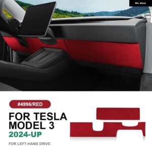テスラ イタリアトップスエードインパネトリム ステッカー モデル 3 ハイランド 2024 以降の装飾インテリア アクセサリー カスタムパーツ