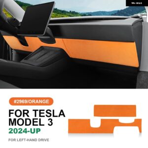 テスラ イタリアトップスエードインパネトリム ステッカー モデル 3 ハイランド 2024 以降の装飾インテリア アクセサリー カスタムパーツ