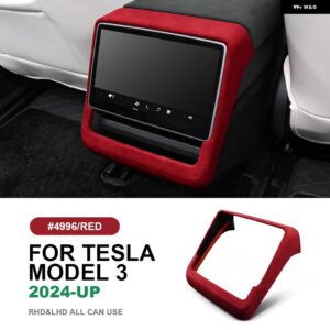 テスラ イタリアトップスエード モデル 3 ハイランド 2024 以降リアスクリーンフレームカバー アンチスクラッチトリム インテリア カーアク - Model 3 Highland B