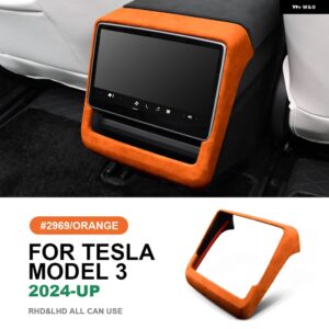 テスラ イタリアトップスエード モデル 3 ハイランド 2024 以降リアスクリーンフレームカバー アンチスクラッチトリム インテリア カーアク - Model 3 Highland C