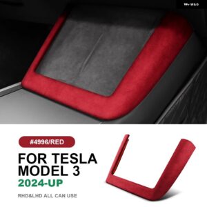 テスラ イタリアトップスエード モデル 3 ハイランド 2024-UP 中央制御ワイヤレス充電フレームカバー トリム カーアクセサリー カスタムパ - Model 3 Highland B