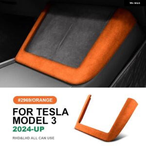 テスラ イタリアトップスエード モデル 3 ハイランド 2024-UP 中央制御ワイヤレス充電フレームカバー トリム カーアクセサリー カスタムパ - Model 3 Highland C