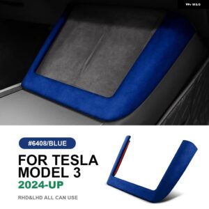 テスラ イタリアトップスエード モデル 3 ハイランド 2024-UP 中央制御ワイヤレス充電フレームカバー トリム カーアクセサリー カスタムパ - Model 3 Highland D