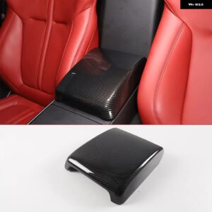 ジャガー ABS カーボン 2013-2024 F-TYPE カースタイリング中央アームレスト ボックスカバー ステッカー カーインテリア アクセ - Style 1 Carbon Fiber