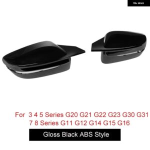 BMW LHD ABS グロスブラック 交換タイプ ドアサイドミラー キャップ G20 G21 G22 G23 G30 G31 G11 G12 G14 G15 G16 2/3/5/7/8シリーズ カス - M style Black