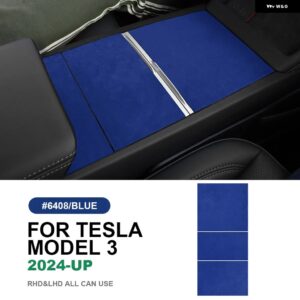 テスラ イタリアトップスエードセンターコンソール 収納 ボックスパネル ステッカー モデル 3 ハイランド 2024-アップインテリア アクセサリ - Model 3 Highland D