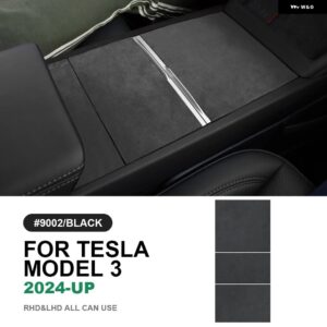 テスラ イタリアトップスエードセンターコンソール 収納 ボックスパネル ステッカー モデル 3 ハイランド 2024-アップインテリア アクセサリ - Model 3 Highland A
