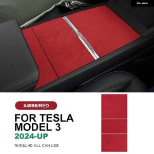テスラ イタリアトップスエードセンターコンソール 収納 ボックスパネル ステッカー モデル 3 ハイランド 2024-アップインテリア アクセサリ - Model 3 Highland B