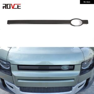 ランドローバー ABS フロントグリル 装飾トリム ステッカー ディフェンダー 90 110 2020-2023 自動車アクセサリー カスタムパーツ アクセサ - ABS carbon black