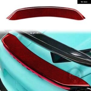 ポルシェ ボクスター ケイマン 718 982 2016-2022 テールピーストリム ステッカー カーボンインテリア カーアクセサリー LHD R - red
