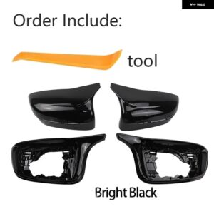 BMW 4X カーボンドアウイングサイドミラー カバー キャップ シェルケース G20 G21 G28 G11 G12 G14 G15 G16 G30 G31 G38 G22 LHD 専用 カス - Bright Black