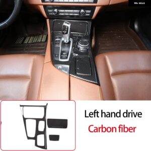 BMW RHD LHD 5シリーズ F10 2011-2017 ABS センターコントロールギアパネル カバー 装飾ステッカー インテリア アクセサリー カスタムパー - Left Hand Drive4