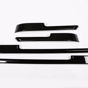 ランドローバー 4個 レンジローバーヴォーグ L405 2013-2017 黒光沢車 ABS クローム室内ドア装飾ストリップトリム アクセサリー カスタムパ - black