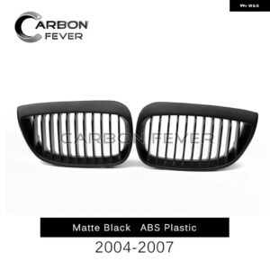 BMW ABS グロスマットブラックフロントキドニーライングリル スポーツグリル 交換 1シリーズ E81 E87 2004-2013 PRE-LCI カーアクセサリー - Matte Black pre-lci