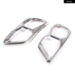 BMW X5 G05 X6 G06 X7 G07 2019-2022 M60 ステンレス パイプ喉排気出力テールフレームトリム カバー アクセサリー カスタムパーツ アクセサ - Silver
