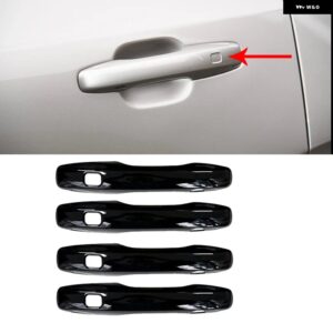 ボルボ ドアハンドル装飾カバー 黒装飾ステッカー XC60 V90 XC90 S90 S60 V60 カーアクセサリー カスタムパーツ アクセサリー 交換用部品 互 - 4pcs