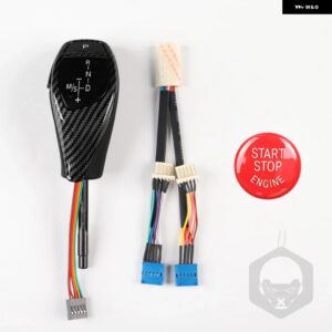 BMW Z4 E85 E86 37104 交換用 LED ギア シフトノブ 車内アクセサリー カスタムパーツ アクセサリー 交換用部品 互換品 - Carbon fiber pattern