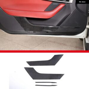 ジャガー F-TYPE 2013-2022 ソフトカーボンドアアンチキックパネル カバー トリム カーアクセサリー カスタムパーツ アクセサリー - Style B