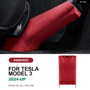 テスラ イタリアトップスエードリアトリム カバー モデル 3 ハイランド 2024 以降アンチキック抗汚れインテリア アクセサリー カスタムパー