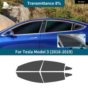 テスラ ティントフィルム モデル 3 MODEL3 2018 2019 フロントリアサイドウィンドウ ソーラー UV プロテクター夏アクセサリー