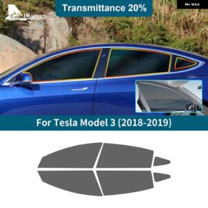 テスラ ティントフィルム モデル 3 MODEL3 2018 2019 フロントリアサイドウィンドウ ソーラー UV プロテクター夏アクセサリー