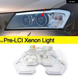 BMW M4 スタイル LED エンジェルアイキットリング RGB 色 APP 制御ヘッドライト ランプ X3 F25 2010-2016 XDRIVE25I 30I 18D 20D 30D 35D - for pre-lci xenon