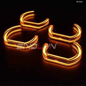 BMW エンジェルアイ LED E46 LCI フェイスリフト 2D クーペ コンバーチブル 325CI 330CI キセノンヘッドライト DRL ウィンカー HALO 車 カ - White Yellow