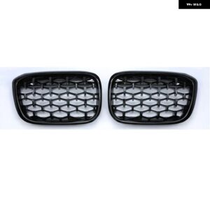 BMW X3 G01 G08 X4 G02 ダイヤモンドフロントバンパー グリル トリム レーシンググリル キドニーグリル グロスブラックアクセサリー 2個 18 - Gloss Black