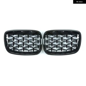 BMW 2シリーズ F45 220I 235Iペア クロームダイヤモンドキドニーグリル メテオスタイルフロントバンパー 2014-2018 カーアクセサリー カス - Gloss Black