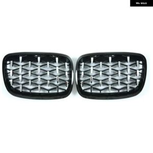 BMW 2シリーズ F45 220I 235Iペア クロームダイヤモンドキドニーグリル メテオスタイルフロントバンパー 2014-2018 カーアクセサリー カス - Silver and Black