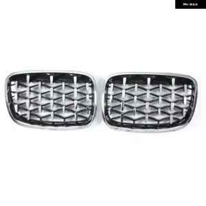 BMW 2シリーズ F45 220I 235Iペア クロームダイヤモンドキドニーグリル メテオスタイルフロントバンパー 2014-2018 カーアクセサリー カス - all silver