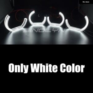 BMW LED エンジェルアイ X6 E71 E72 X6M 2008-2014 キセノンヘッドライト DTM M4 スタイル DRL ハローウィンカーライト カーアクセサリー - Only White
