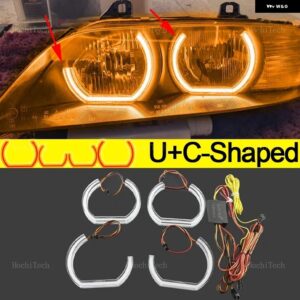 BMW シーケンシャルアプリ リモコンスタイル マルチカラーモード エンジェルアイズ リング LED ウインカー Z3 36192 カスタムパーツ アクセ - 2xU and 2xC Shaped
