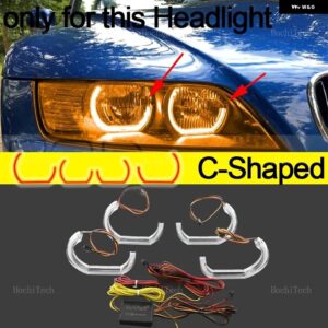 BMW シーケンシャルアプリ リモコンスタイル マルチカラーモード エンジェルアイズ リング LED ウインカー Z3 36192 カスタムパーツ アクセ - 4xC Shaped