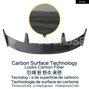 アウディ ルーフスポイラー カーボン柄 リアトランクウイング ABS 材料スポイラー A6 オールロードアバント 2013-2022 カスタムパーツ アク - Carbon Surface