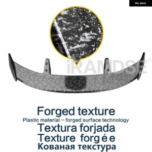 アウディ カーボン柄 スポイラー Q5 2010 - 2022 タイプ TE リアトランクウイング ABS 材料 RE ACCESSORIES カスタムパーツ アクセサリー - Forged texture