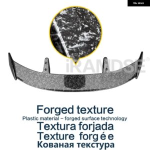 BMW グロスブラックスポイラー X1 E84 F48 カーボン柄 リアトランクウイング ABS 材料 RE ACCESSORIES カスタムパーツ アクセサリー 交換用 - Forged texture
