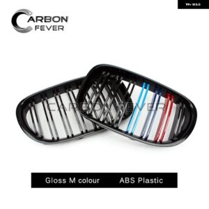 BMW F01 交換用フロントバンパー グリル キドニーグリル メッシュ F01 F02 F03 F04 2010 - 2015 レーシンググリル カスタムパーツ アクセサ - 2 Slat Gloss M