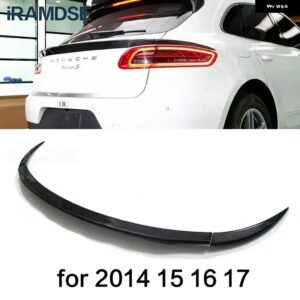 ポルシェ テールフィン マカン スポイラー 2014 ～ 2023 カーボン柄 リアウイング アクセサリー スタイル変える カスタムパーツ アクセサ - 14-17 Carbon Paint