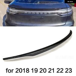 ポルシェ テールフィン マカン スポイラー 2014 ～ 2023 カーボン柄 リアウイング アクセサリー スタイル変える カスタムパーツ アクセサ - 18-23 Glossy Black